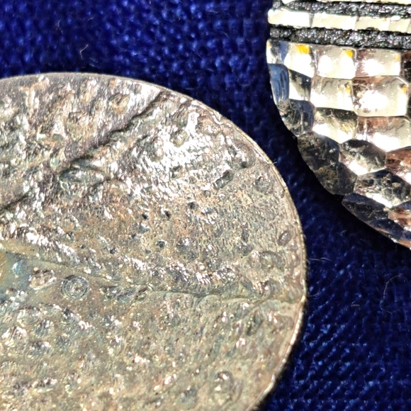 3 Pair 1Vintage 90's Metallic Painted .925 Post Earrings - Picture 5 of 12